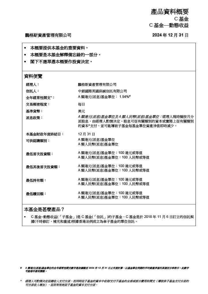 產品資料概要